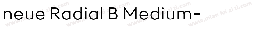 neue Radial B Medium字体转换